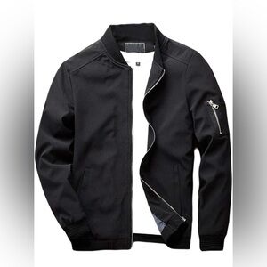SANDBANK-‎  Slim Fit Lightweight Softshell Flight Bomber Jacket